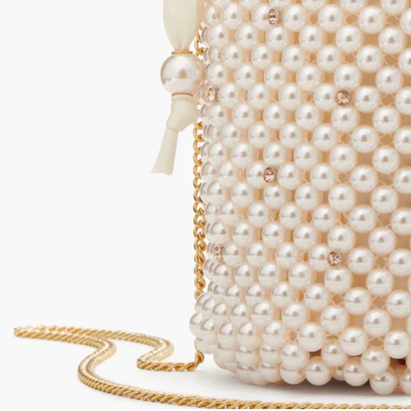 Kate Spade Purl Pearl Embellished Small Bucket Bag - Picture 9 of 12